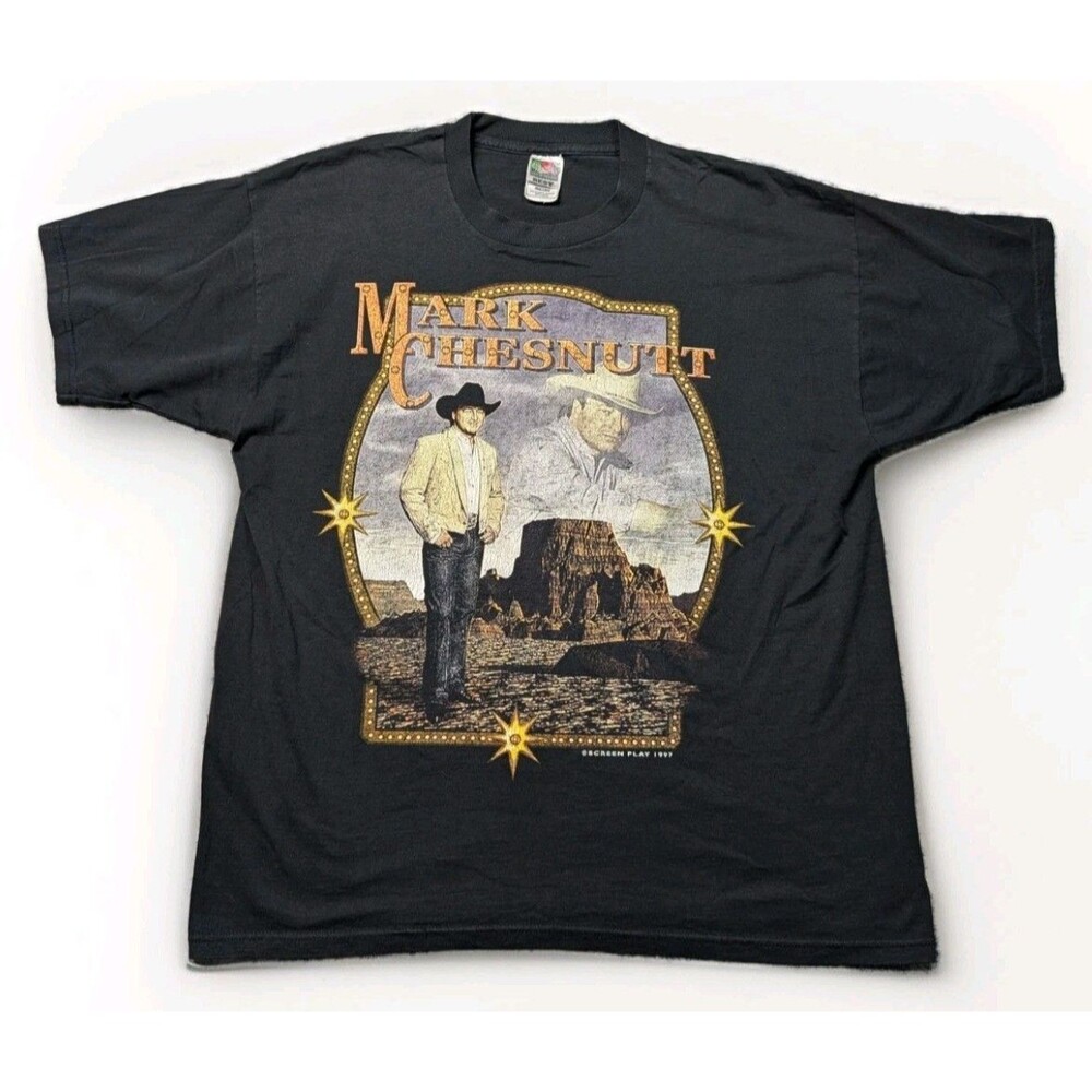 Vintage Mark Chesnutt Concert Shirt Screen Play 1997 XL Country Music 90s